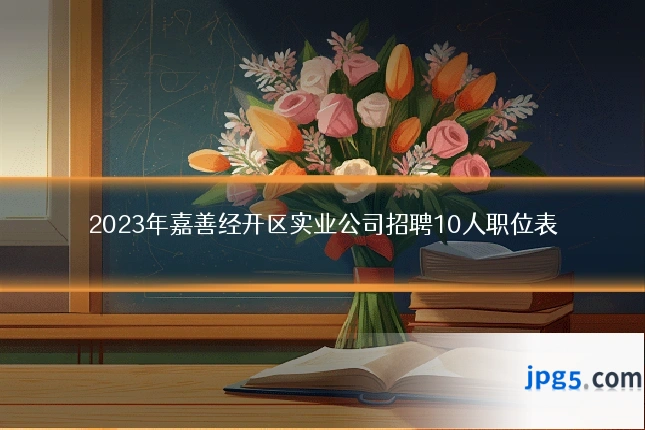 2023年嘉善经开区实业公司招聘10人职位表