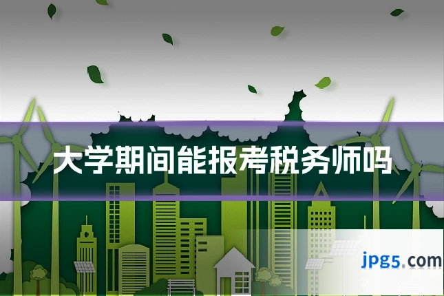 大学期间能报考税务师吗