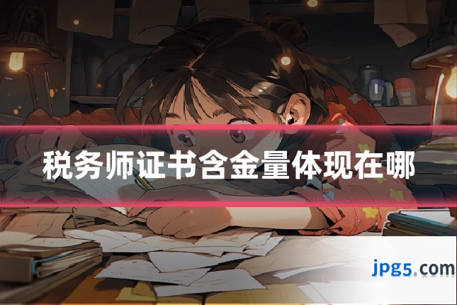 税务师证书含金量体现在哪