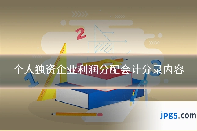 个人独资企业利润分配会计分录内容