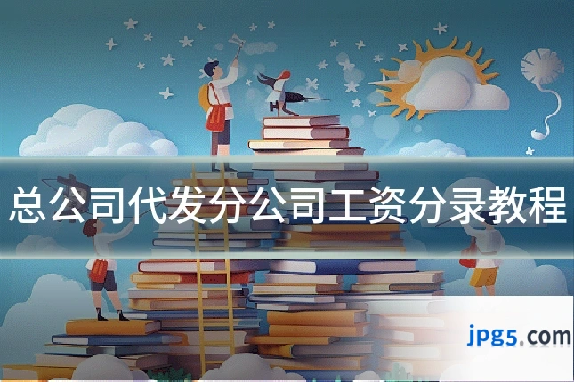 总公司代发分公司工资分录教程